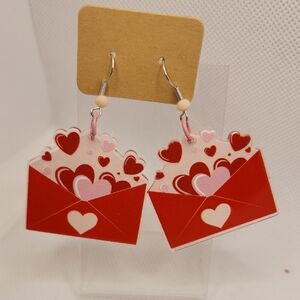 Heart Envelope Earrings